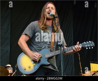 25. Juni 2017, Pasadena, Kalifornien, USA: Lukas Nelson von Lukas Nelson & Promise of the Real tritt während des Arroyo Seco Weekend am 25. Juni 2017 auf dem Brookside Golfplatz in Pasadena, Kalifornien, auf (Foto: © Billy Bennight/ZUMA Wire) Stockfoto