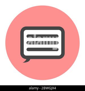 Symbol für Textnachricht. Stock Vektor