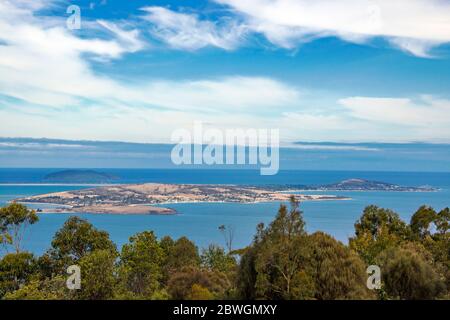 Blick von der Mount Nelson Signal Station Hobart Tasmanien Australien Stockfoto