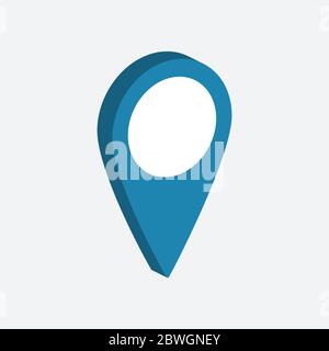 Isometrischer Vektor des Kartenzeigers Stock Vektor