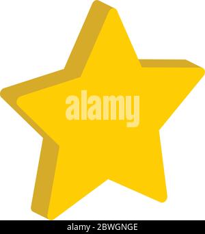 Isometrischer Vektor mit Sternsymbol Stock Vektor