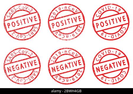 Covid-19 Grunge Briefmarken Stock Vektor