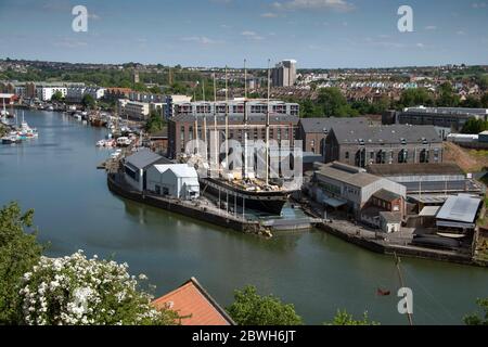 SS.Großbritannien in ihrem Trockendock in Bristol Harbourside, Großbritannien Stockfoto