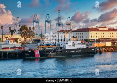 US Coast Guard Ship in Los Angeles Stockfoto