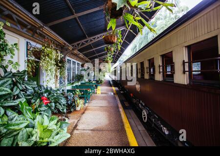 Kuranda Bahnhof in Queensland Australien Stockfoto