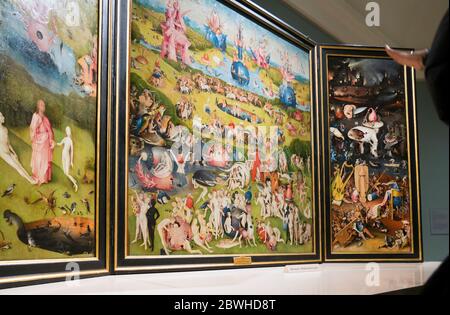 El jardín de las delicias. El Bosco. Museo del Prado. Madrid. España Stockfoto
