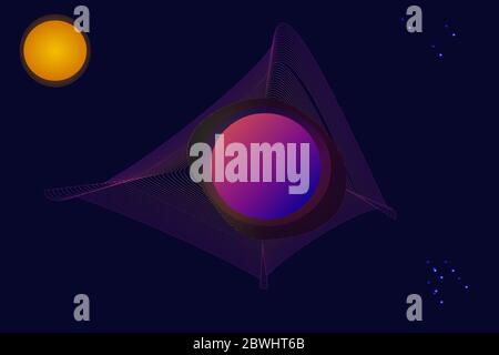 Ein Planet im Raum. vektorgrafik Stockfoto