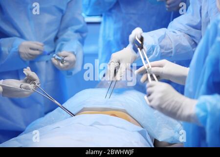 Betrieb von Patienten in modernen Krankenhaus Stockfoto