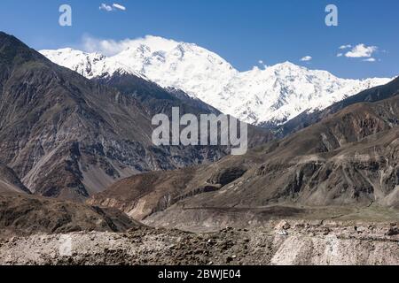 Nanga Parbat, 8126 Meter, Indus Valley, Himalaya Mountain, Karakoram Highway, Chilas, Gilgit-Baltistan Provinz, Nordgebiete, Pakistan, Südasien, Asien Stockfoto