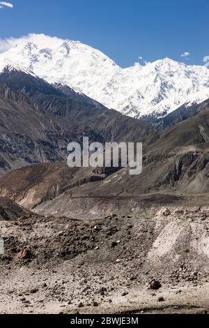 Nanga Parbat, 8126 Meter, Indus Valley, Himalaya Mountain, Karakoram Highway, Chilas, Gilgit-Baltistan Provinz, Nordgebiete, Pakistan, Südasien, Asien Stockfoto