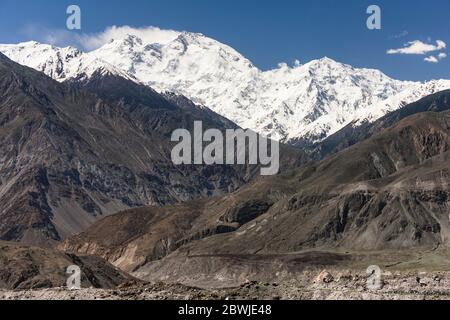 Nanga Parbat, 8126 Meter, Indus Valley, Himalaya Mountain, Karakoram Highway, Chilas, Gilgit-Baltistan Provinz, Nordgebiete, Pakistan, Südasien, Asien Stockfoto