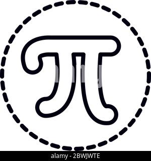 Mathematik Bildung Schule Wissenschaft pi Symbol Linie und Stil Symbol Vektor Illustration Stock Vektor