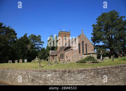 All Saints Church, Shelsley Beauchamp, Worcestershire, England, Großbritannien. Stockfoto