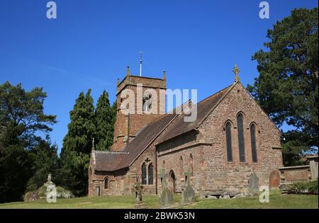 All Saints Church, Shelsley Beauchamp, Worcestershire, England, Großbritannien. Stockfoto