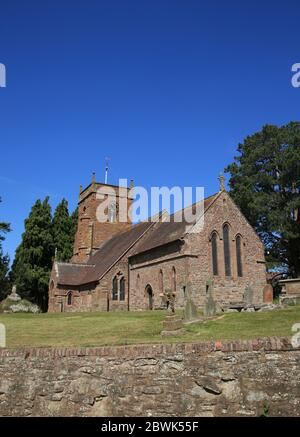 All Saints Church, Shelsley Beauchamp, Worcestershire, England, Großbritannien. Stockfoto