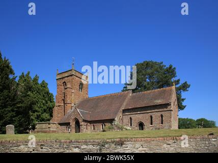 All Saints Church, Shelsley Beauchamp, Worcestershire, England, Großbritannien. Stockfoto