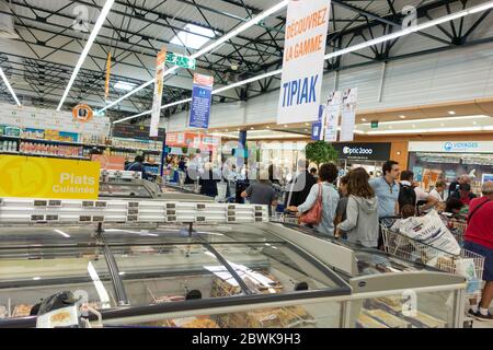 E Leclerc Supermarkt, St Malo, Bretagne, Frankreich Stockfoto