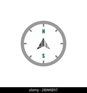 Illustration der Vektorvorlage für Kompass Stock Vektor