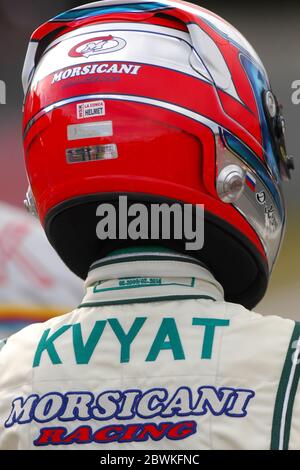 Daniil Kvyat, der hier in seiner Kart-Karriere gesehen wurde, Kvyat, ist ein russischer Formel-1-Rennfahrer, der derzeit für das Team Scuderia AlphaTauri fährt. Stockfoto