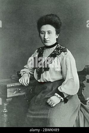 Portarait von Rosa Luxemburg (1871 - 1919), polnischer Marxist, Philosoph, Ökonom, Antikriegsaktivist und revolutionärer Sozialist. Private Sammlung Des Standorts Stockfoto
