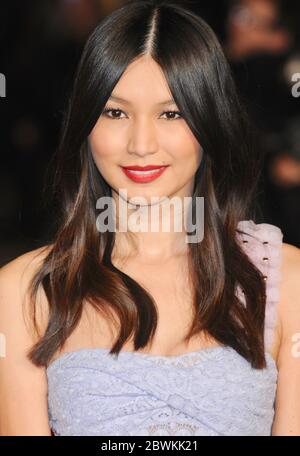 Gemma Chan. UK-Premiere von 'Jack Ryan : Shadow Recruit', Vue Leicester Square, London. GROSSBRITANNIEN Stockfoto