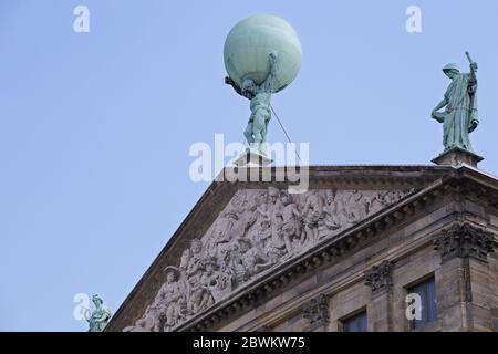 Königspalast in Amsterdam, architektonische Details, Niederlande Stockfoto
