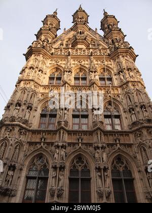 Rathaus Von Leuven (Belgien) Stockfoto