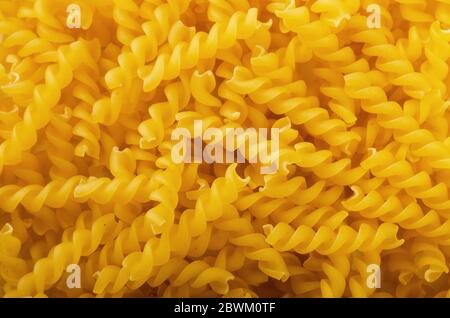 Fusilli Spirale Pasta Hintergrund close-up Textur Stockfoto