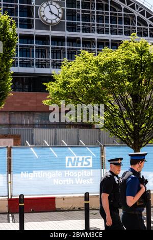 NHS Nightingale Hospital North West. Manchester, Großbritannien. Mai 2020. Stockfoto