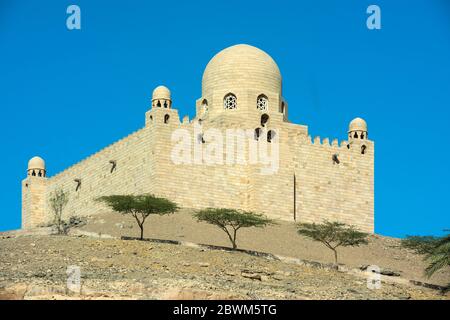 Ägypten, Assuan, Mausoleum des Aga Khan am Westufer des Nils Stockfoto