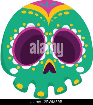 Tag der toten Vektor-Illustration. Cartoon-Totenkopf Stock Vektor