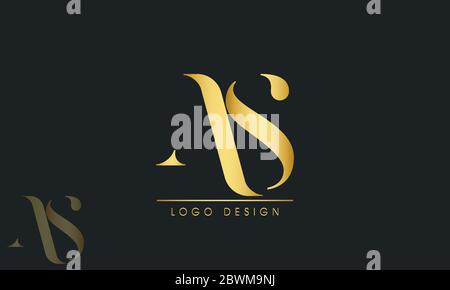 AS- oder SA-Logo. Einzigartige attraktive kreative moderne Initiale ALS SA A S Initial basierte Buchstaben-Symbol-Logo Stock Vektor