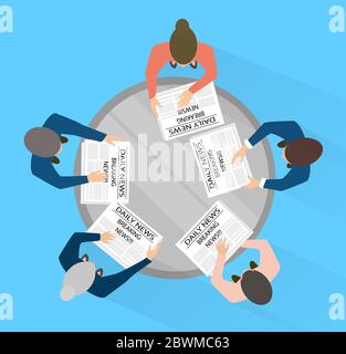 Gruppe von Personen, die Gespräche führen, Kollegen im Büro chatten Stock Vektor