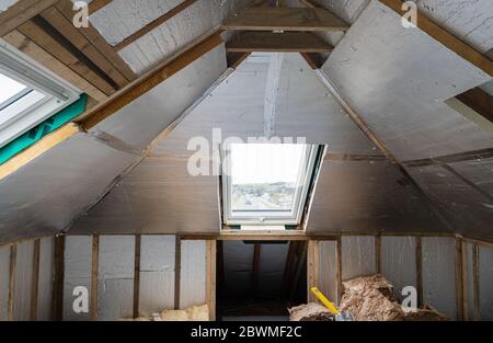 Unvollendete Wohn Loft Umbau Stockfoto