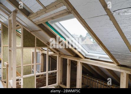 Unvollendete Wohn Loft Umbau Stockfoto