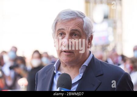 Roma, Italien. Juni 2020. Antonio Tajani, Vizepräsident von Forza Italia (Foto: Matteo Nardone/Pacific Press) Quelle: Pacific Press Agency/Alamy Live News Stockfoto