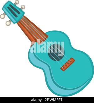 Cartoon Ukulele Illustration. Vektor-Symbol der Ukulele isoliert Stock Vektor