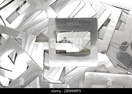 Agfa-Dia-Rahmen isoliert auf weißem Hintergrund Stockfoto