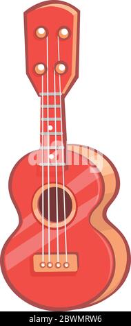 Cartoon Ukulele Illustration. Vektor-Symbol der Ukulele isoliert Stock Vektor