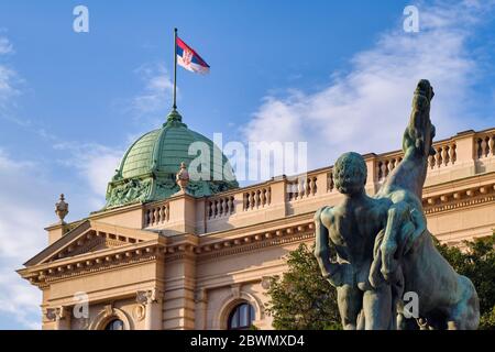 Belgrad / Serbien - 30. Mai 2020: Nationalversammlung der Republik Serbien, Parlament Serbiens in Belgrad, Hauptstadt Serbiens Stockfoto