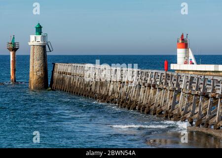 Pier in Capbreton an der Westküste Frankreichs Stockfoto