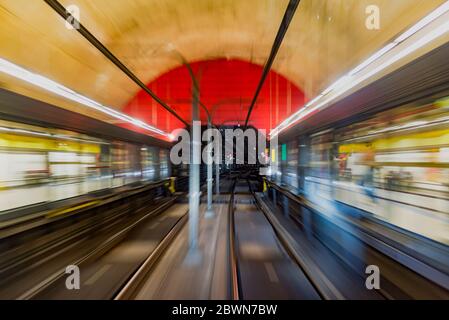 Bahn-Geschwindigkeitsweg Stockfoto