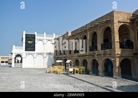 Leere Straßen in Souq Waqif, Doha, Katar Stockfoto