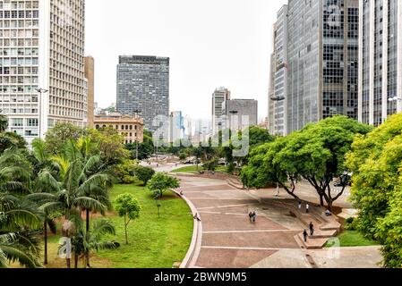 Sao Paulo Innenstadt, Brasilien, Anhangabau Valley Stockfoto