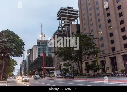 Sao Paulo, Brasilien, Paulista Av Stockfoto