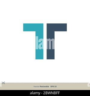 Buchstabe T-Logo Vorlage Illustration Design. Vektor EPS 10. Stockfoto