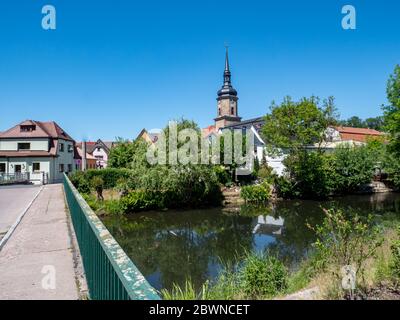 Blick auf Bad Sulza in Thüringen Stockfoto