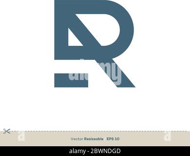 R Letter Vector Logo Template Illustration Design. Vektor EPS 10. Stock Vektor