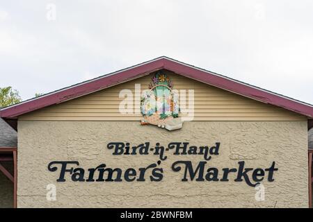 Bird in Hand, PA - 28. September 2019: Der Bird-in-Hand Farmer's Market ist seit mehr als 30 Jahren in Familienbesitz und wird betrieben. Stockfoto