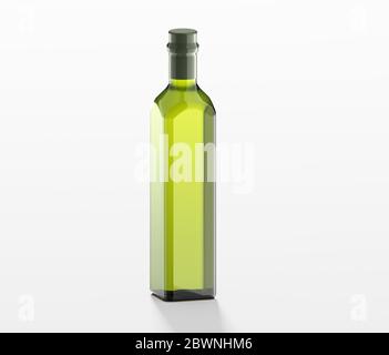 Ölflasche Mit Oliven-/Sonnenblumen-/Sesamöl, Auffüllung Stockfoto